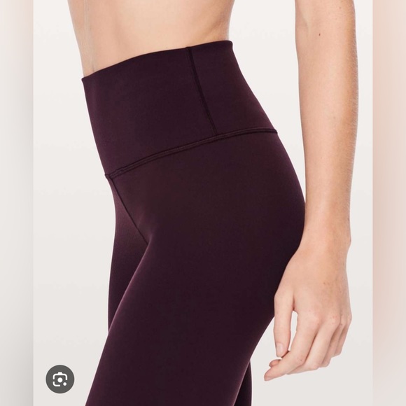 Wunder Under High Rise Tights. 28”.  Full-On Luon. Black Cherry. Very Rare (B-7) - Picture 1 of 11